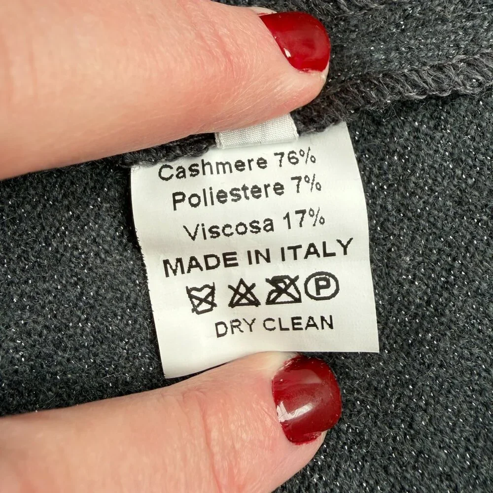 AMINA RUBINACCI Gray Cashmere Blazer Jacket Small - Picture 14 of 16